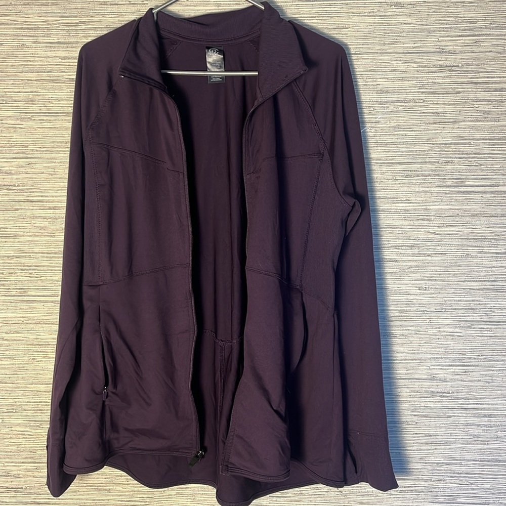 Champion Duo Dry Activewear Front Zip Light Weight Dark Purple Jacket XXL (930)
